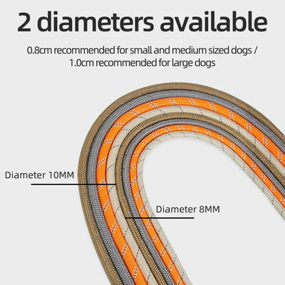 Dog Leash Reflective Lead Dog Pet Leashes Long Lanyard Walking Reflective Traction Rope for Puppy Small Medium Large Dogs