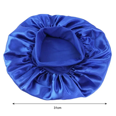 Satin Wide Brim Nightcap Shower Caps Silk Bonnet Elastic Soft Band Styling Cap Soft Silk Sleep Cap Bathroom Products