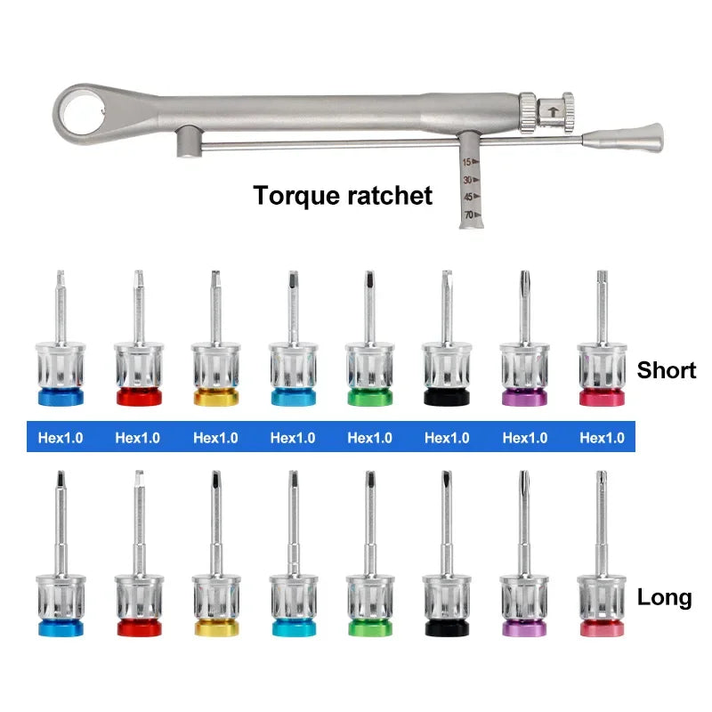 Dental Implant Torque Wrench Screwdriver Prosthetic Kit Ratchet Drivers Dentistry Implant Repair Tools