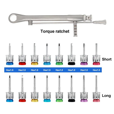 Dental Implant Torque Wrench Screwdriver Prosthetic Kit Ratchet Drivers Dentistry Implant Repair Tools