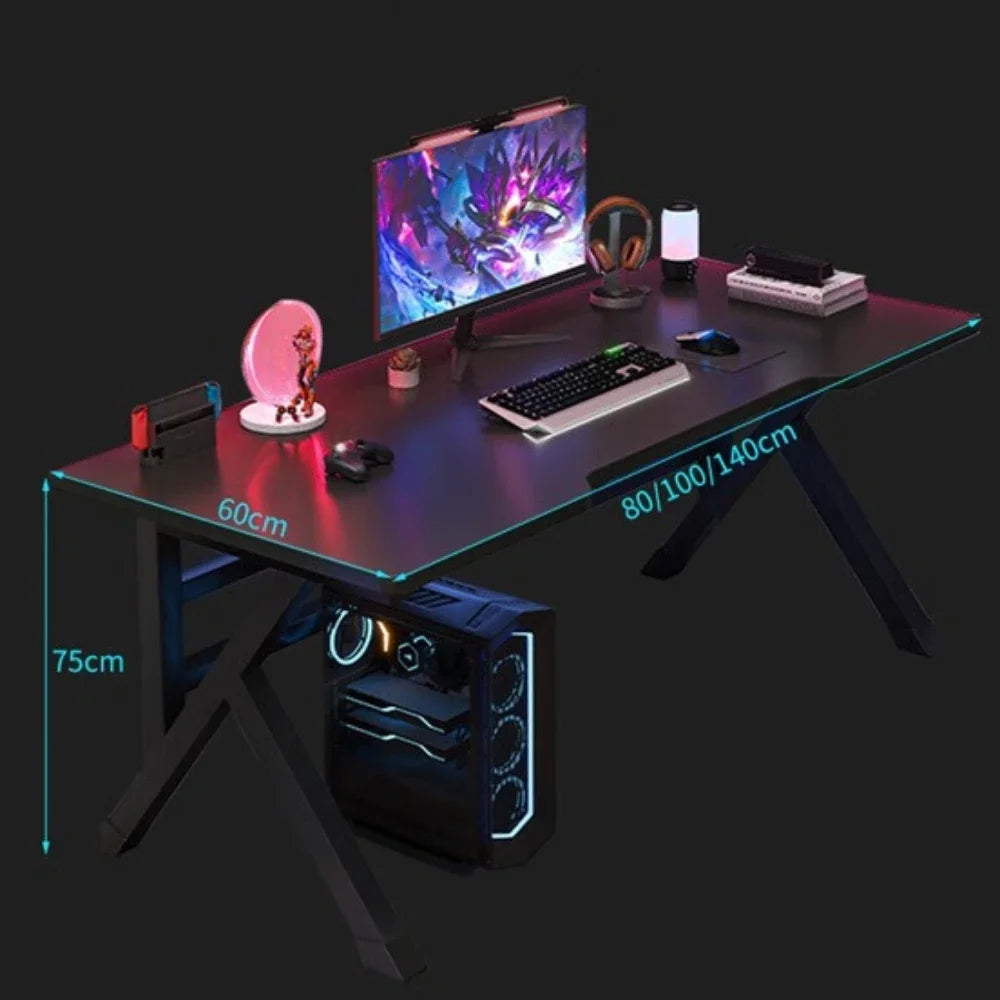 Desktop Computer Desk Ergonomic Gaming Table Bedroom Writing Desk K-type Luxury Stable Gaming Table Double Player Gaming Table