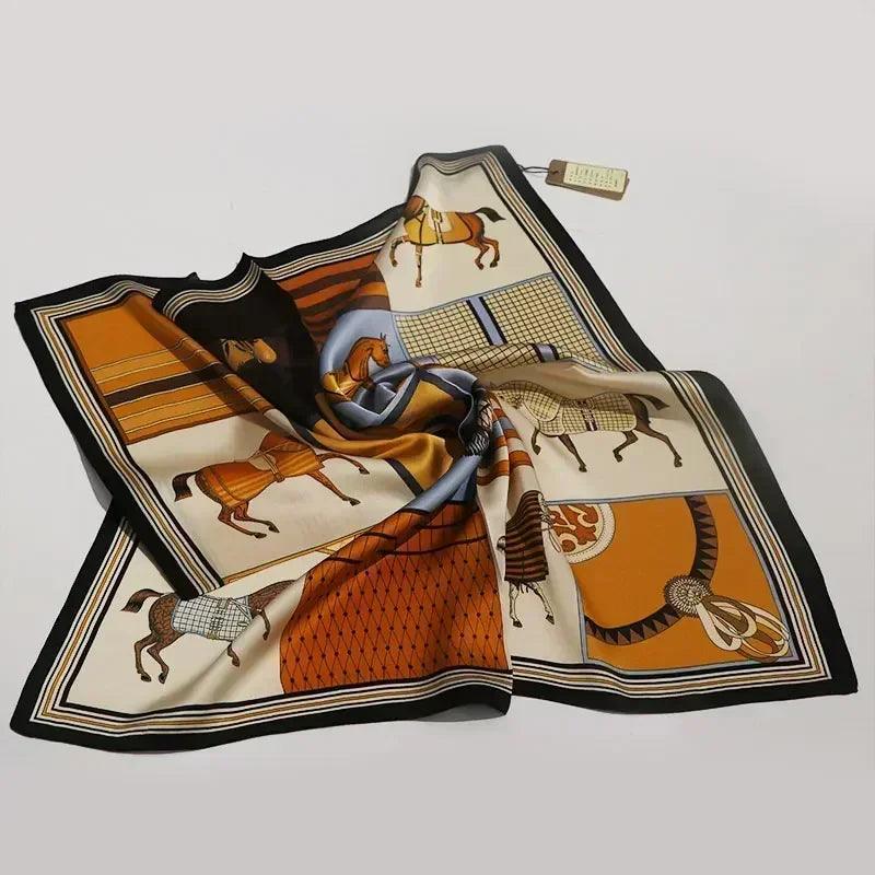 Nordic style square scarf autumn and winter silk