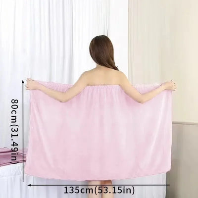 1PC Wearable Bath Wrap Towels for Women Soft Water Absorbent Quick Drying Elastic Wrapped Half Body Bathrobe Shower Beach Towel