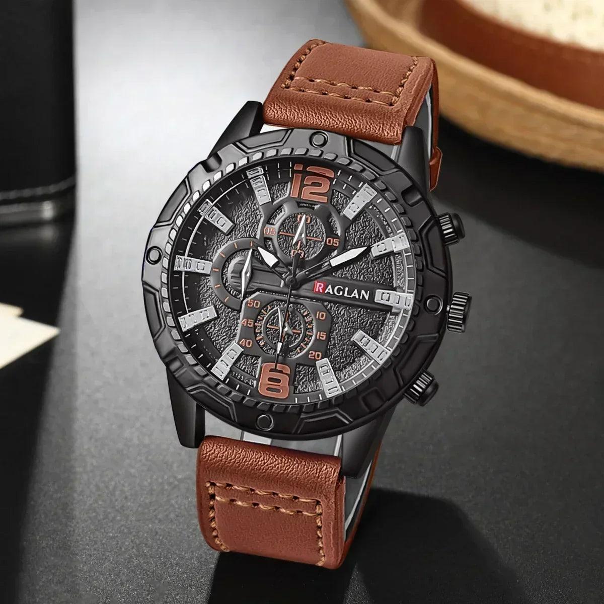 Top brand watch for men fashion watches leather strap clock man wristwatch gift relogio masculino reloj hombres