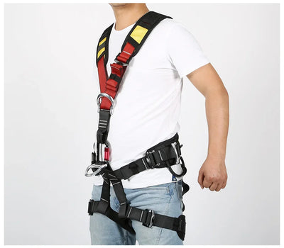 Full Body Five-point Safety Belt Rope High Altitude Work Safety Harness Outdoor Climbing Training Construction Protect Equipment
