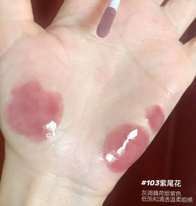 HYNTOOR Lip Gloss Shiny Shimmer Mirror Hydrating Moisturizing Water Shine Lipstick Nourishing Care Dewy Lip Makeup