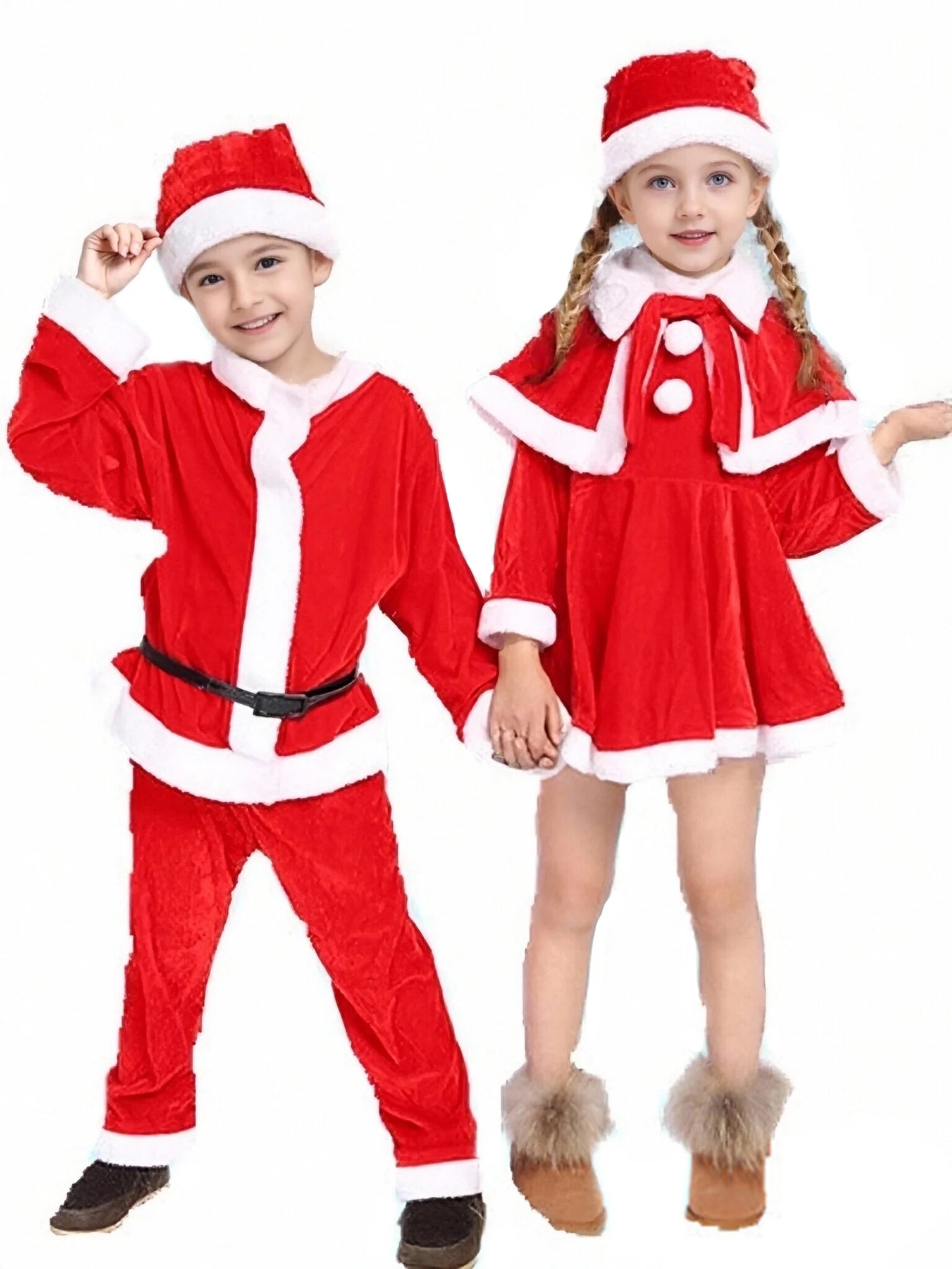 Christmas Costumes Boys' Performance Costumes Children's Costumes Girls' Dresses Performance Costumes Santa Claus Holiday Sets