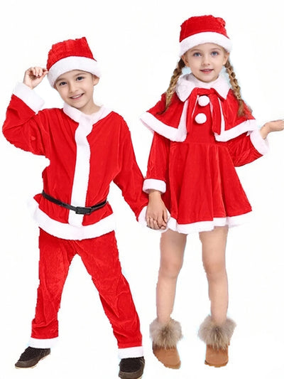 Christmas Costumes Boys' Performance Costumes Children's Costumes Girls' Dresses Performance Costumes Santa Claus Holiday Sets