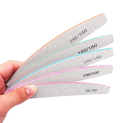 Nail File 80 to 240 Professional Tools Emery for Manicure Lime 240 Sandpaper Gel Polishing Files for Nails Buffers Set Polisher