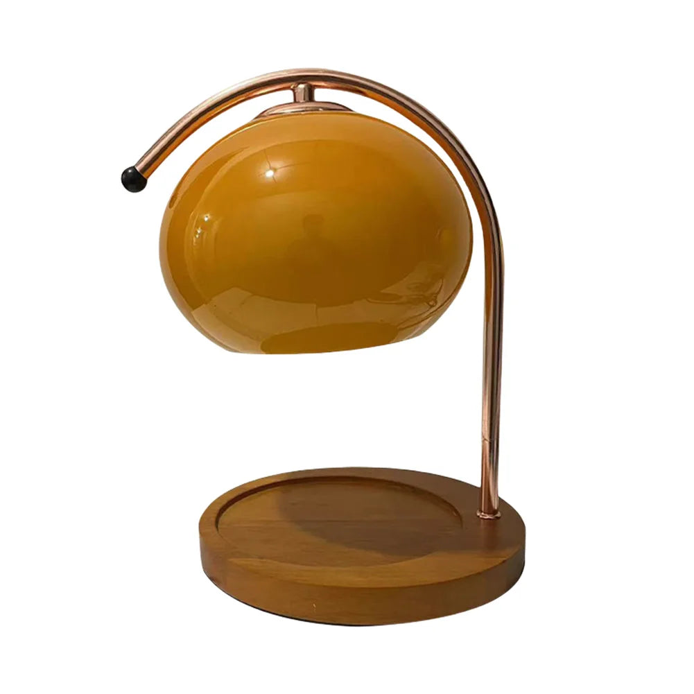Wooden Base Candle Warmer Lamp with Timer Nordic Candle Wax Lamp Dimmable Modern Wax Melting Light for House Office Decoration