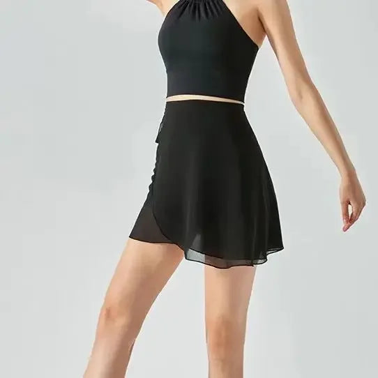 Ballet Skirt Women Adult Chiffon Lace Up Wrap Skirt Ballet Skate Skirt Ballerina юбка Gymnastics Yoga Swimwear Cover Up Wear