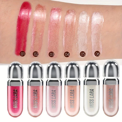 Beauty Moisturizing Lip Gloss with Shimmer - Hydrating Liquid Lip Shine Oil for Adult, Nourishing 3D Effect, Long-Lasting