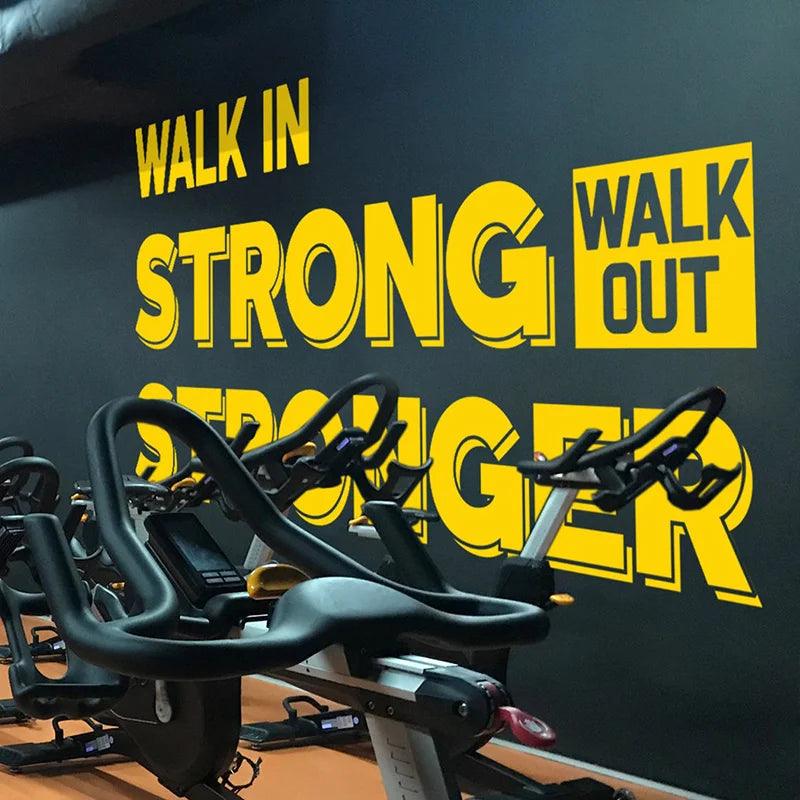 Gym decor ideas home be stronger than your excuses exercise train workout quotes gift home office decor 2320