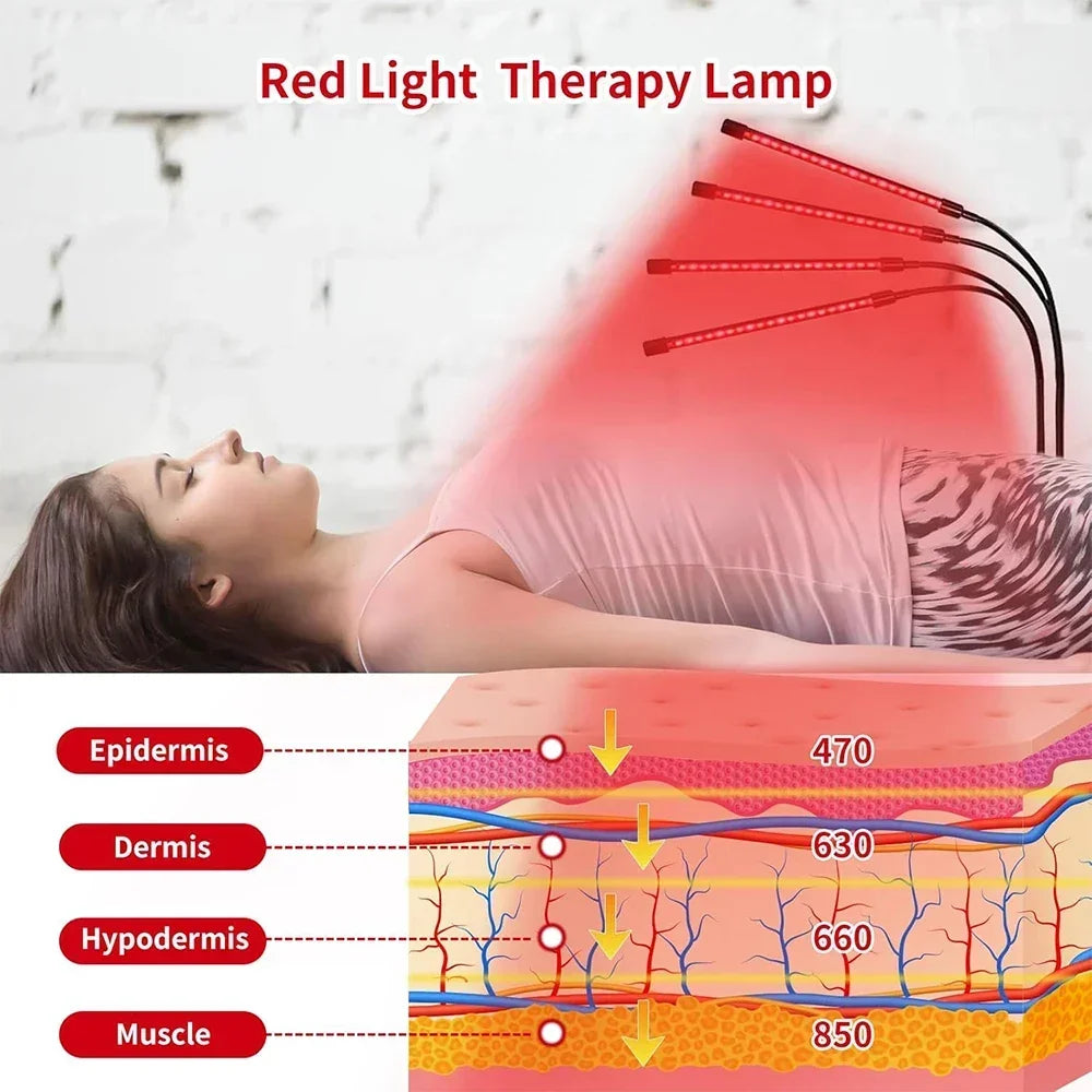 Led Red&Near Infrared Light Healthcare Lamp 660&850 nm Sauna for Full Body Face Joint Muscle Relieve Beauty Health Gadget Device