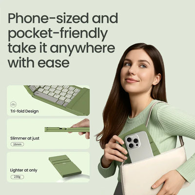NILLKIN Mini Foldable Wireless Bluetooth Keyboard Rechargeable Folding Portable Keyboards With Touchpad for Windows iOS Android