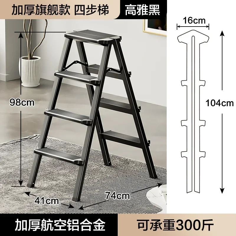 Lightweight Ladder Foldable Step Stools Home Outdoor Aluminum Alloy Folding Step Ladders Ascending Kitchen Ladder Furniture