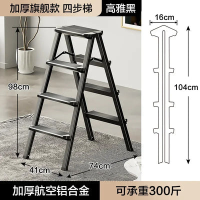 Lightweight Ladder Foldable Step Stools Home Outdoor Aluminum Alloy Folding Step Ladders Ascending Kitchen Ladder Furniture