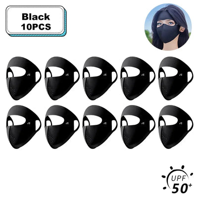 Women Full Face UV Protection Mask 3D Ice Silk Sunscreen Breathable Lightweight Summer Outdoor Sports Comfort Fit mask for men