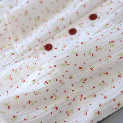 Summer Cotton Dresses Women 100% Crepe Nightgowns Sleepwear