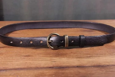 Genuine Leather Brass Buckle Belt for Women | Jeans Casual Dress |  Ladies Designer Trendy Belts Waistband
