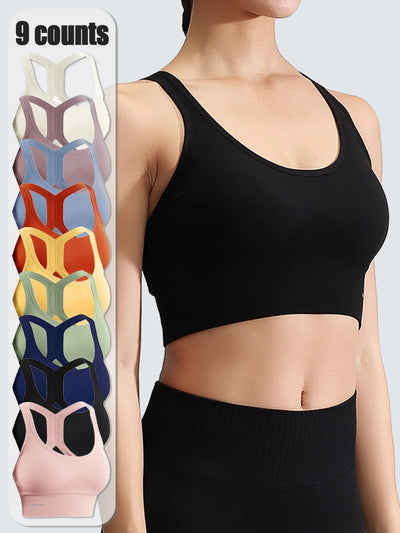 Sexy Padded Women's Sports Bra Crisscross Back Sports Bra Running Fitness Breathable Comfortable Shaping Sports Bra