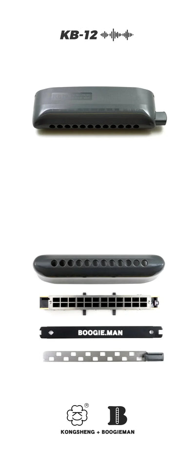 KONGSHENG BoogieMan KB-12 12-hole Chromatic Harmonica