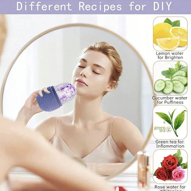 Face and Eye Ice Roller, Face Beauty Ice Roller, Facial Ice Massage Beauty Silicone, Reusable Leakproof Skin Care Tool