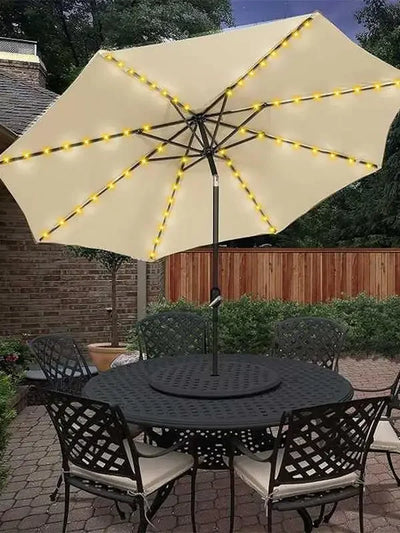 LED String Lights Patio Umbrella Lights Waterproof String Light  Patio Solar Umbrella Light for Outdoor Patio Camping Tent