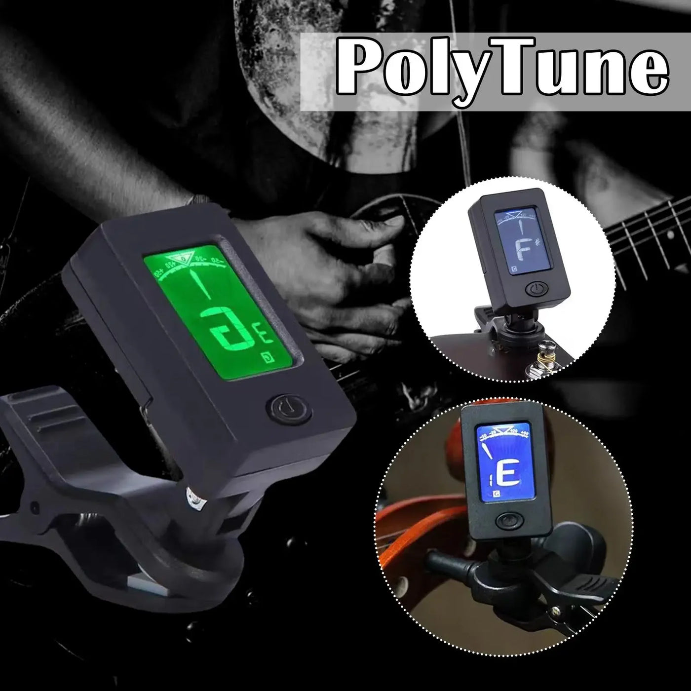 Guitar Tuner For All Instruments Clip On Electronic Tuner For Guitar Bass Ukulele Violin Mandolin Banjo Digital Guitar Tuner