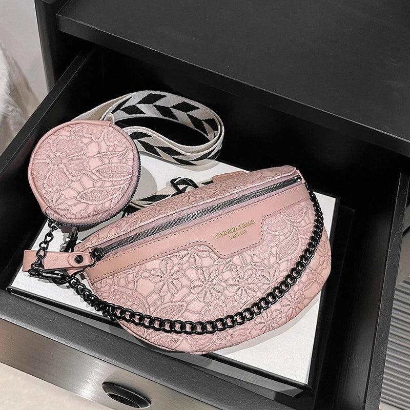 Designer Woman Chest Pack Retro Embroidery Belt Bag Coin Purse Luxury Lady Waist Bag Fashion Brand Shoulder Crossbody Chest Bags