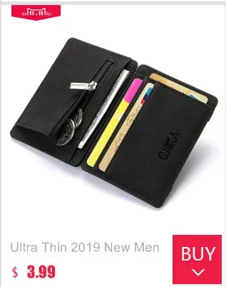 2023 Minimalist Slim Nylon Wallet For Men Women Slimline Ultra Thin Mini Small Male Female Zipper Coin Purse Compact Money Bag