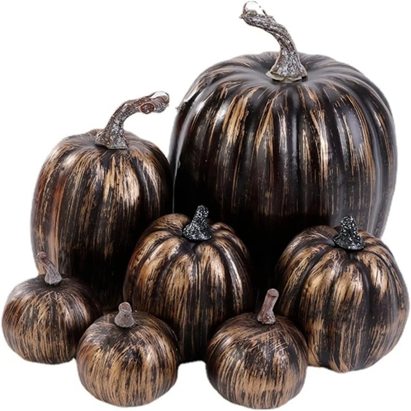 Thanksgiving Artificial Pumpkins Sets Assorted Big and Small Pumpkins Fake Pumpkins Farmhouse Fall Harvest Table Halloween Decor