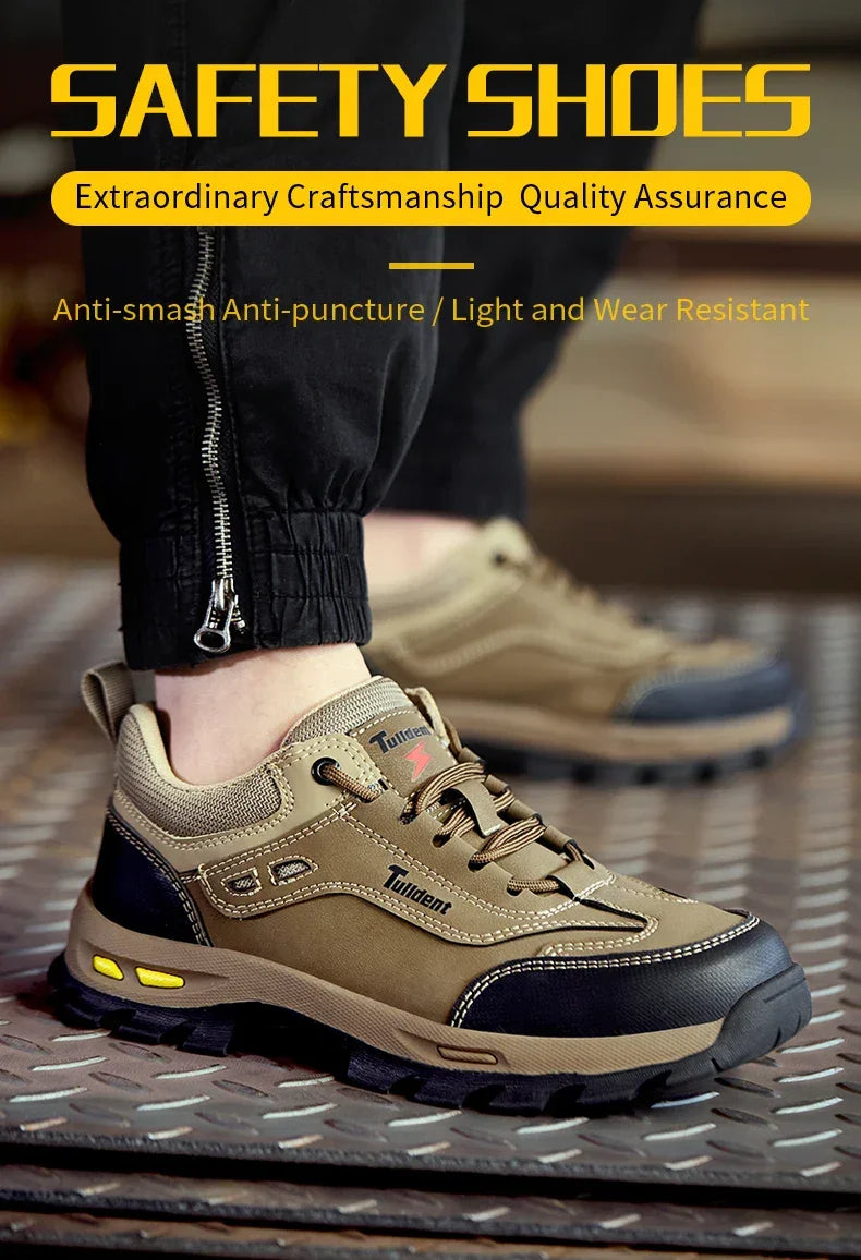 New men's safety shoes, puncture resistant work shoes, men's protective shoes, wear-resistant work boots  Tactical Boots