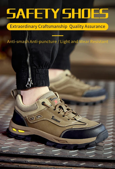 New men's safety shoes, puncture resistant work shoes, men's protective shoes, wear-resistant work boots  Tactical Boots