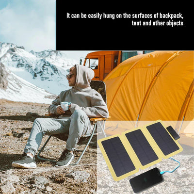 Outdoor Foldable Solar Panel Lightweight Portable Solar Power Bank USB Solar Charging Panel for Camping Hiking Picnic Climbing