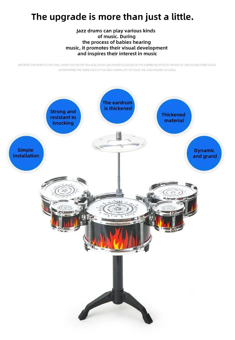Drums, jazz drums, music enlightenment for children and babies, toys, imitation Musical Instruments, beginners practicing Musica