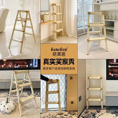 Lightweight Ladder Foldable Step Stools Home Outdoor Aluminum Alloy Folding Step Ladders Ascending Kitchen Ladder Furniture