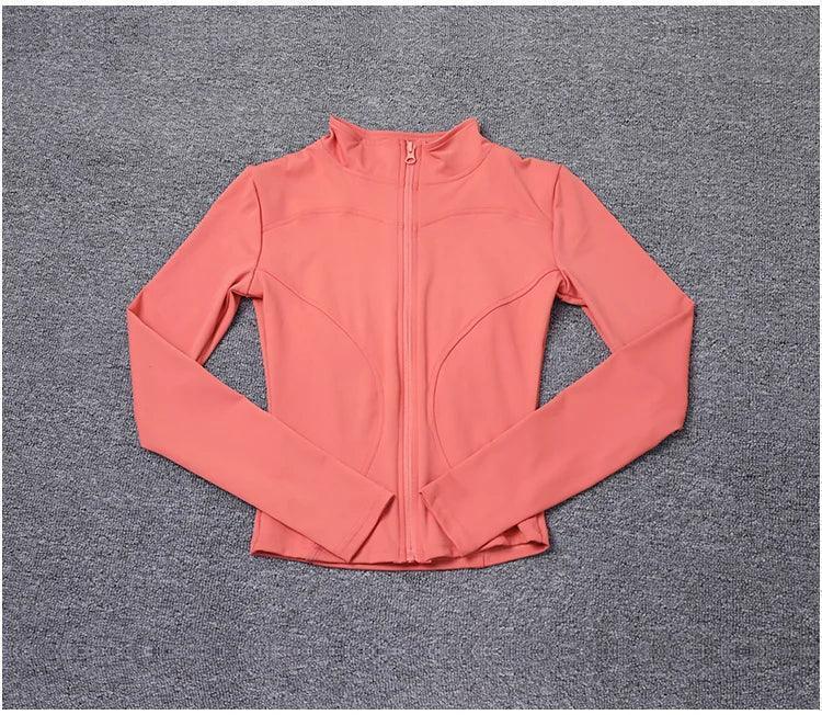 Workout sport jacket long sleeve gym training clothing yoga sportswear women
