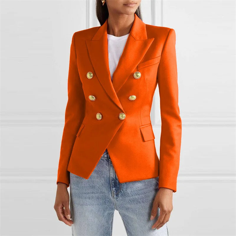 Spring and Autumn New Blazers for Women Clothing Autumn and Winter Solid Color Fashion Casual Suit Slim Blazers Women