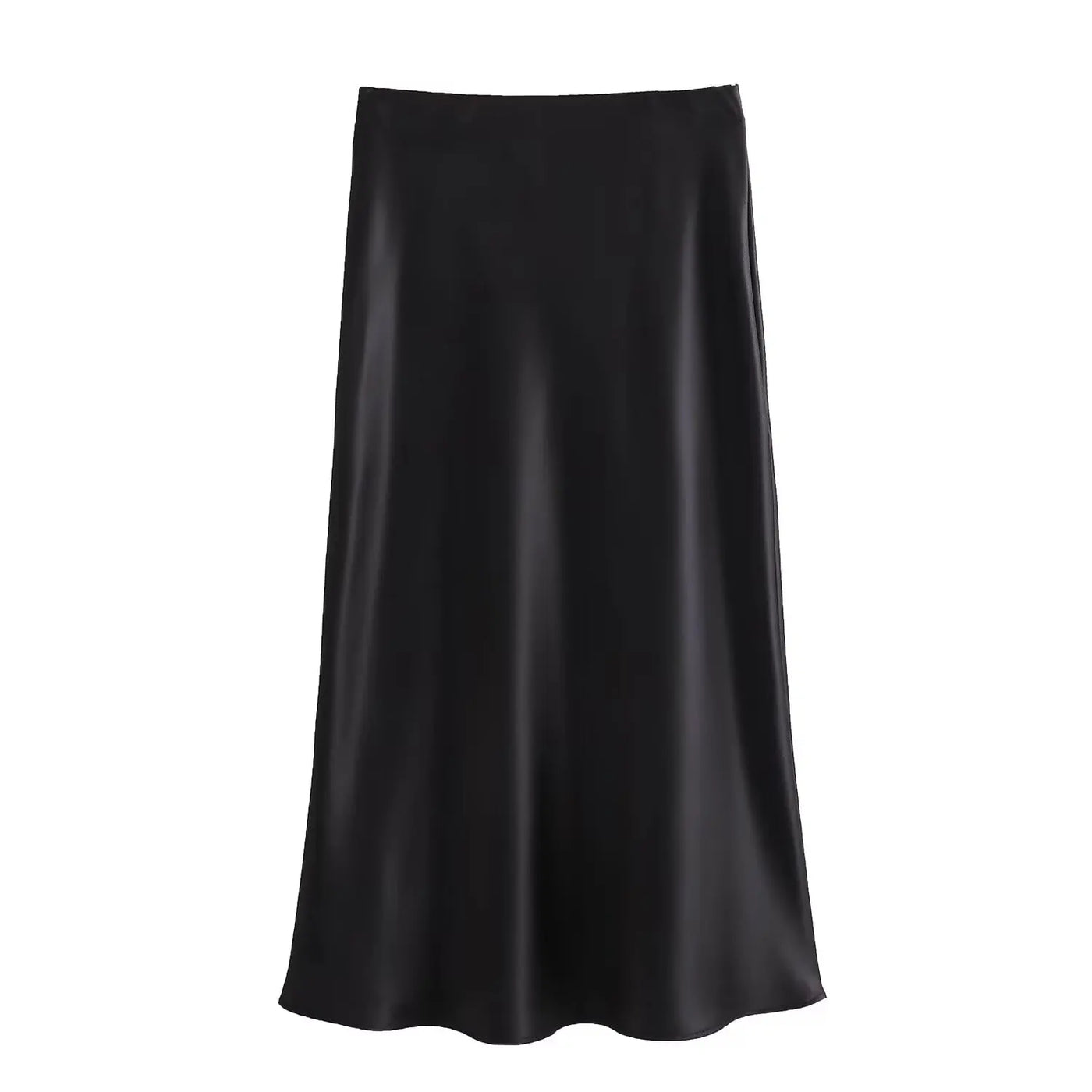 Satin Skirt Woman High Waist Elegant Long Skirts For Women Fashion Summer Midi Skirt Office Women's Skirts