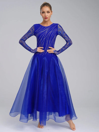 Waltz Ballroom Competition Dress Women Evening Gowns Concert Outifts Modern Tango Standard Dance Performance Stage Costume