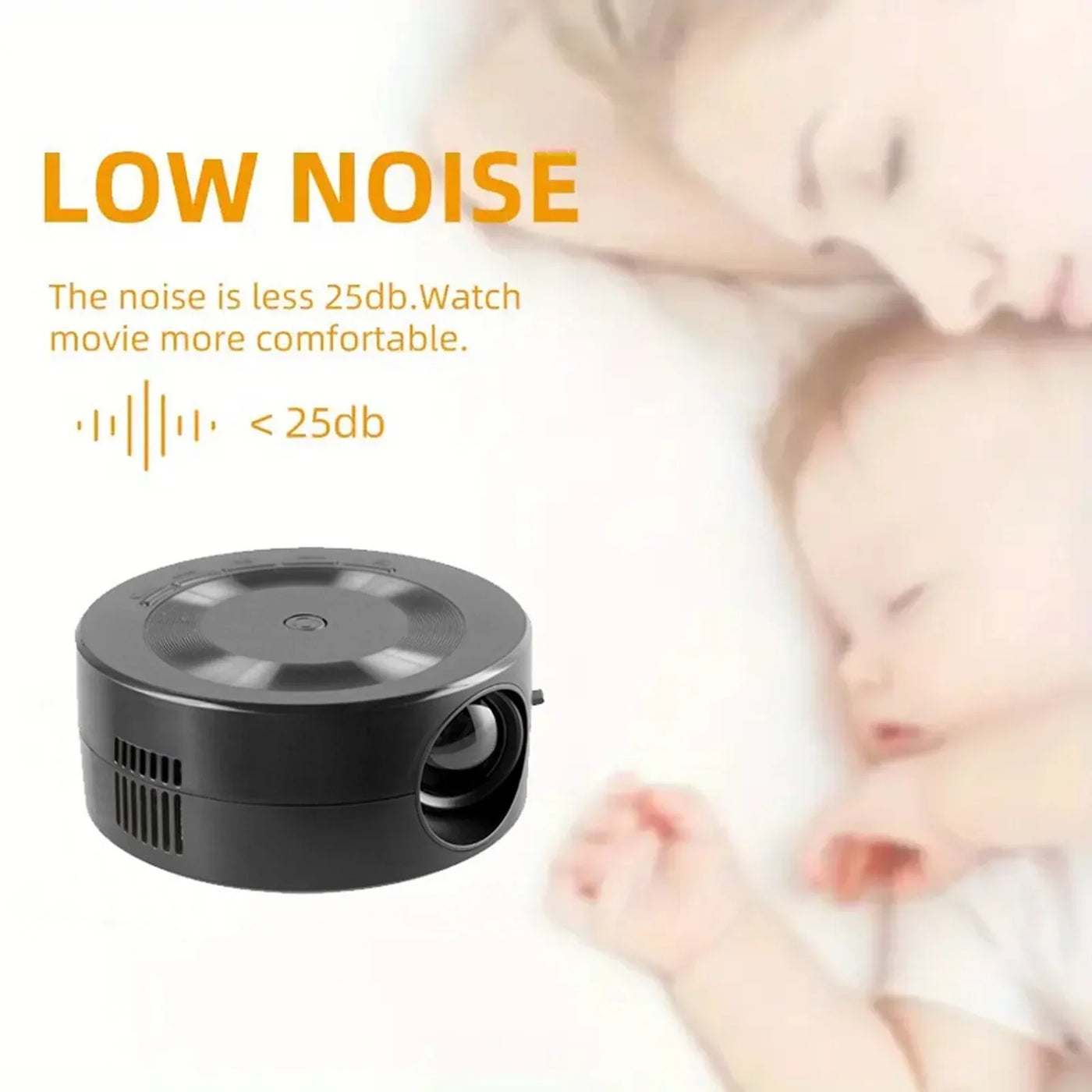 Mini Projector 1080p Small Home Movie Projector Built in Speaker Same Screen Function Portable for Android for Phone