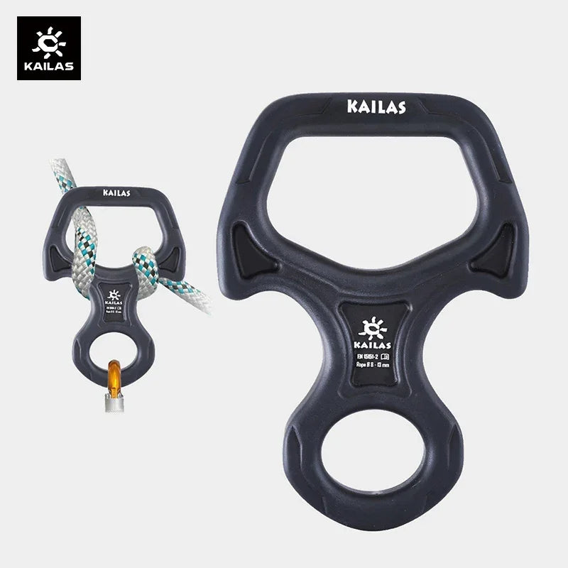 KAILAS Rock Climbing Descender 8 Descend Ring Downhill Eight Ring with Bent-ear Rappelling Gear Belay Device EquipmentK EB101