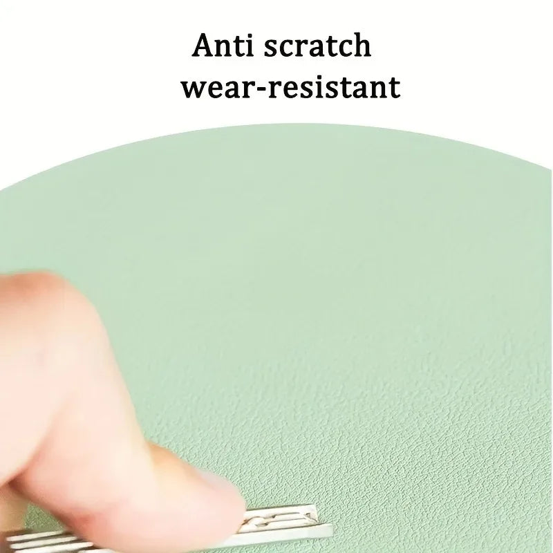 Round Mouse Pad Single-sided Solid Color Universal Non-slip Pad Mouse Pad Suitable for Laptop Office Leather Gaming Mouse Pad