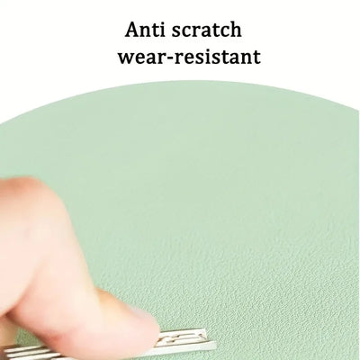 Round Mouse Pad Single-sided Solid Color Universal Non-slip Pad Mouse Pad Suitable for Laptop Office Leather Gaming Mouse Pad