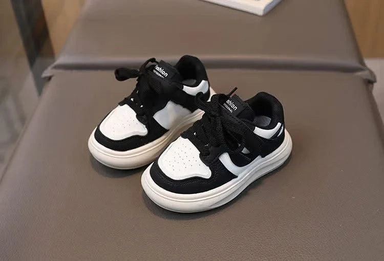 Children's Sports Shoes Girls 2025 Spring Autumn New Leather Shoes PU Leisure Soft Soled Boys Sneakers Baby Girl Casual Shoes