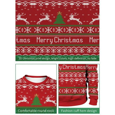 2024 Women Ugly Christmas Sweatshirt Funny Dog Head Pullovers Hoodie Humping Reindeer Climax Christmas Clothes