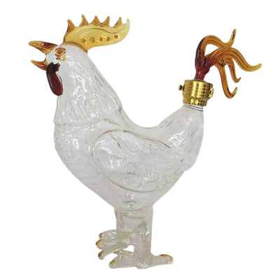 750ml Rooster Design Liquor Decanters Glass Novelty Multipurpose Use for Liquor Bourbon Decoration Whisky Entertaining Drinkware