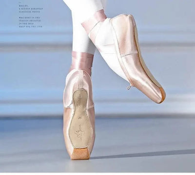 Women Professional Ballet Dance Shoes Child and Adult Ballet Pointe Dance Shoes with Ribbons Shoes Woman Zapatos Mujer Sneakers