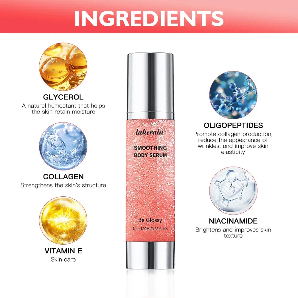 Smoothing Body Serum Face Serum Moisturizing brightning Vitamin E Hyaluronic Acid Facial Serum Shrink Pores BGlossy Body Serum